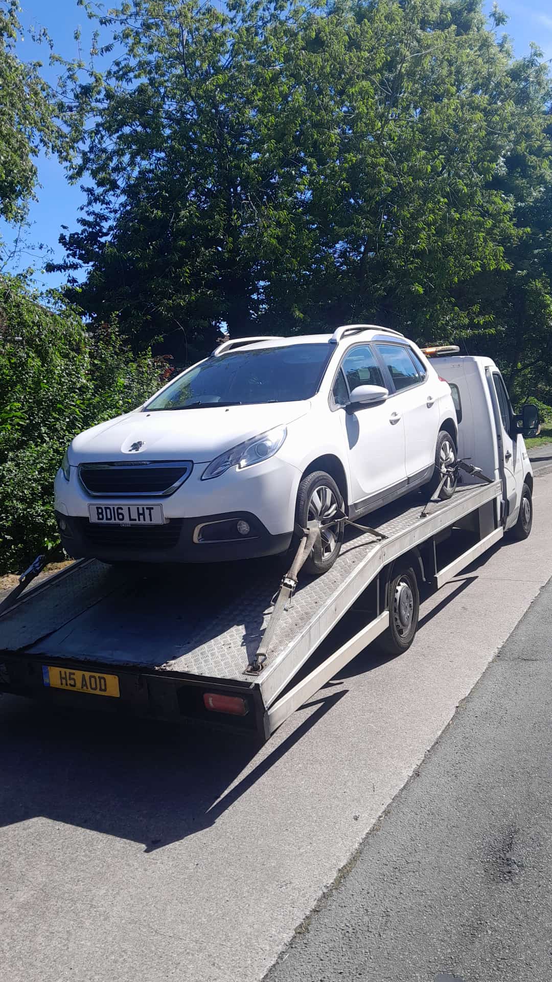 White Peugeot 2008 collected in Warrington